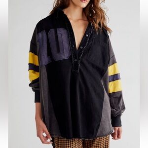 Free People Varsity Graphic Hoodie